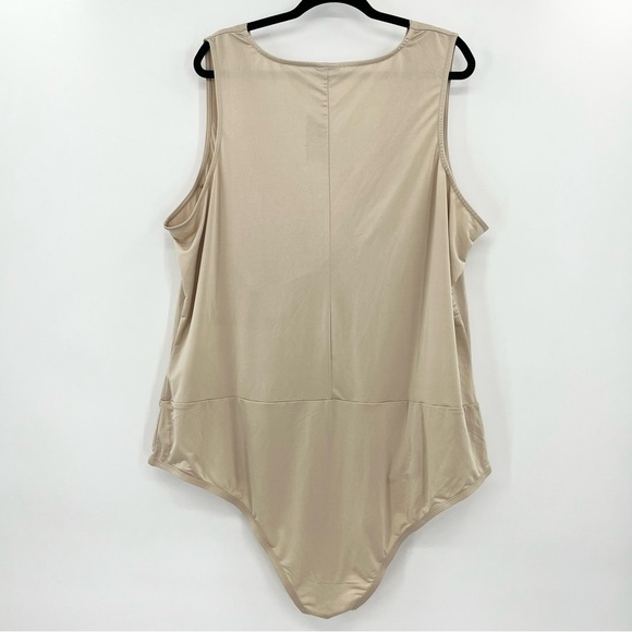 NWT Torrid Golden Champagne Studio Knit Surplice Bodysuit 5X - Picture 4 of 14
